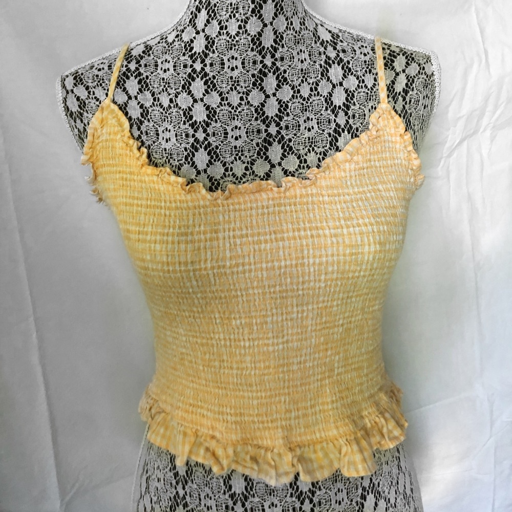 YELLOW RUFFLE TANK